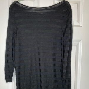 Loft black on black striped tunic